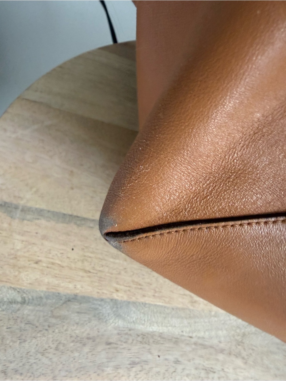 Vince Leather Tote - Snap Closure Smooth Carryall - Picture 10 of 14